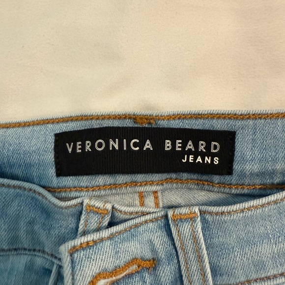 Veronica Beard Carly 11" Kick Flare Jeans Size 26 Tuxedo Stripe Air Wash Denim - Picture 6 of 8